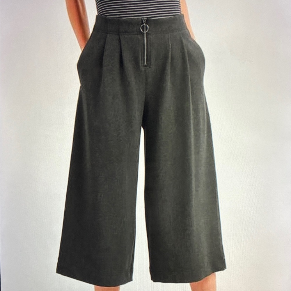 Gap Retro Cropped Wide-Leg Pants 6R Charcoal